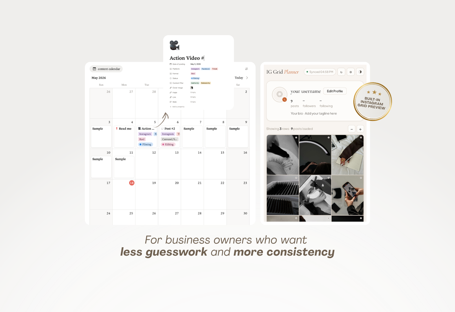 Business Content Planner