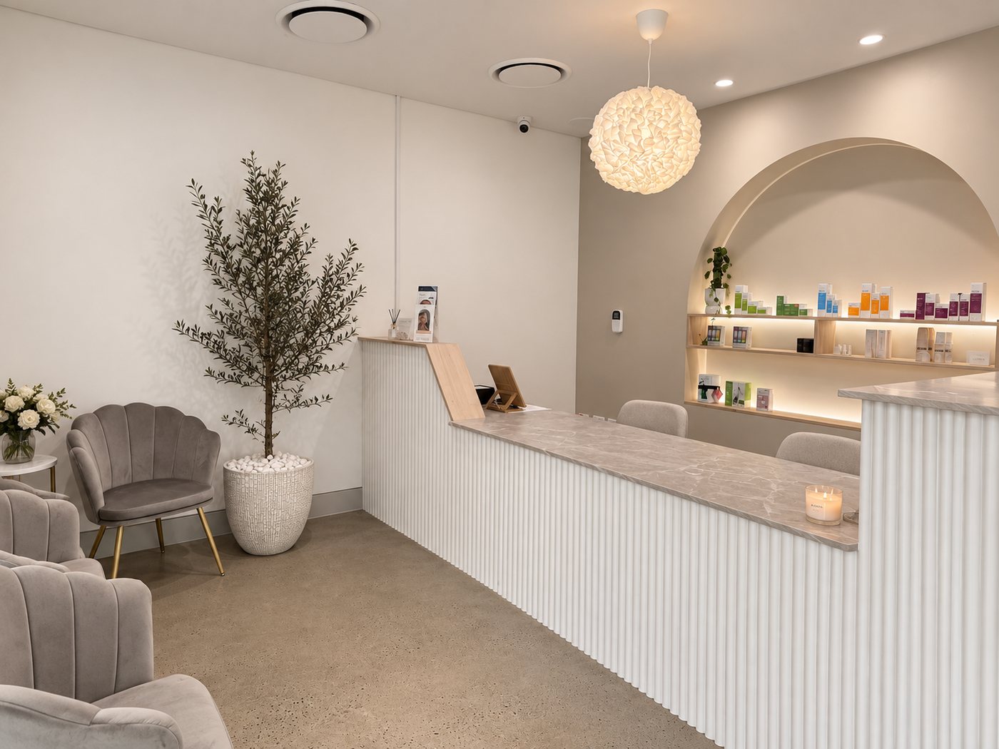 Reception and waiting lounge at LBHR Studio